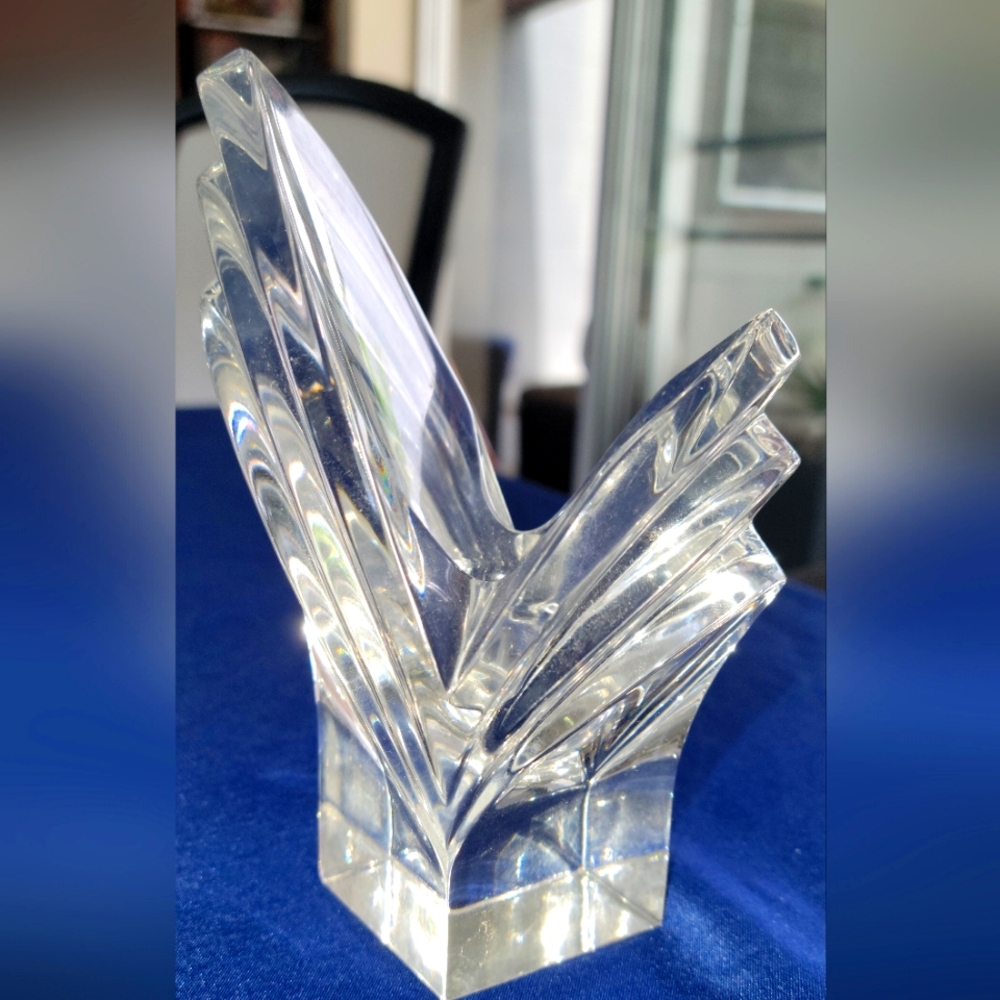 Mikasa Germany Crystal Candle Holder Art Deco Style
